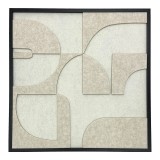 Cumpara ieftin Tablou cu Rama Jeire Inart, Stil Modern, Lemn, 62x2.5x62cm, Culoare Alba