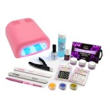 Cumpara ieftin Kit mare pentru unghii cu gel Christel + lampă 36W