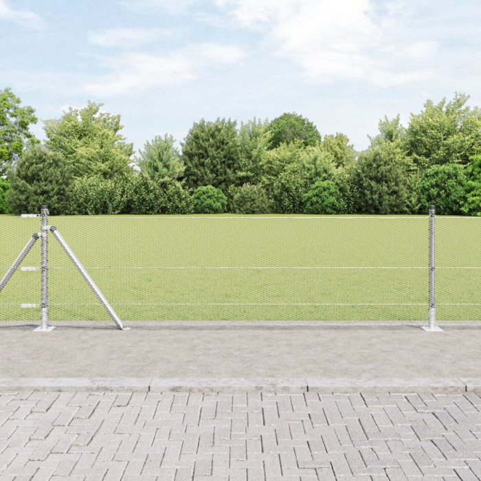 Gard hexagonal vidaXL 0.4x10 m din oțel zincat