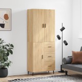 VidaXL Dulap &icirc;nalt, stejar sonoma, 69,5x34x180 cm, lemn compozit