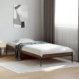 Cumpara ieftin Cadru de pat, stejar maro, 100x200 cm, lemn prelucrat și metal