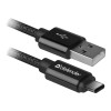 Cablu Date si Incarcare USB la USB Type-C Defender 2.1A, 1 m, Negru USB09-03T