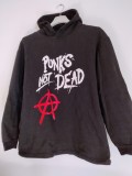 Hanorac Punk Rock PUNK&#039;S NOT DEAD marimea L, Negru