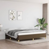 VidaXL Cadru de pat fără saltea, maro &icirc;nchis, 200x200 cm, textil 347192