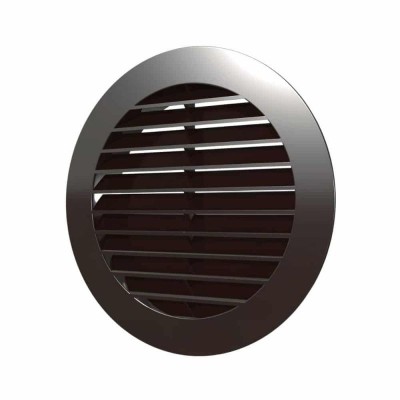 Grila ventilatie rotunda &amp;Oslash;100mm, exterior &amp;Oslash;130mm, plastic, Maro foto