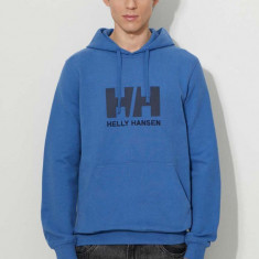 Helly Hansen hanorac de bumbac HH LOGO HOODIE bărbați, cu glugă, cu imprimeu 33977