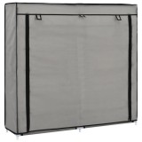 VidaXL Pantofar cu husă, gri, 115x28x110 cm, material textil