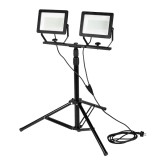 Reflector LED dublu 2x100W, 17000 lm, pe trepied telescopic 1,8 m