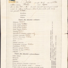 HST A1909 Certificat școlar 1916 Brașov semnat Arseniu Vlaicu Andrei Bârseanu