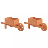 Cumpara ieftin Jardiniere tip roaba, 2 buc., 47x15x19 cm, lemn masiv de brad