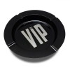 Scrumieră Metalică, Rotundă, Mesaj VIP, Diametru 14 cm, Negru, Oem