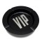 Scrumieră Metalică, Rotundă, Mesaj VIP, Diametru 14 cm, Negru
