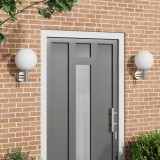 vidaXL Lampi de perete pentru exterior 2 buc Silver Inox IP44