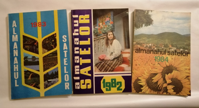 Pachet Almanahul satelor 1982, 1983, 1984, stare foarte buna