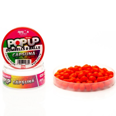 Pop Up Senzor Dumbells &amp;amp; Balls Capsuna, 6mm, 15g foto