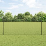 VidaXL Gard din plasă sudată cu 44 U Posts gri 1.4x50 m oțel