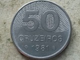 BRAZILIA-50 CRUZEIROS 1981, America Centrala si de Sud