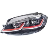 Far VW Golf 7, 03.20, Model Gti, partea Stanga, cu lumina dinamica pentru viraje; cu lumina pentru viraje statica; cu lumina timp de zi tip LED; LED;