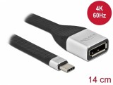 Adaptor USB type C la Displayport (DP Alt Mode) 4K60Hz T-M 14cm, Delock 86934