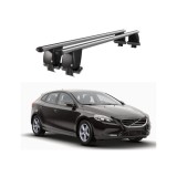 Bare transversale portbagaj auto aluminiu compatibile plafon neted Volvo V40 2012-2016 argintii sau negre Cod: CB200101 Kit-104