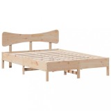 Cumpara ieftin Cadru de pat fara saltea, 120x190 cm, lemn masiv pin