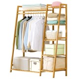 Cumpara ieftin Organizator dulap bambus natur Vinet 110x40x140 cm