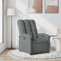 vidaXL Fotoliu rabatabil gri &icirc;nchis, material textil 3205381