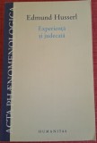 Experienta si judecata - Edmund Husserl (2012)