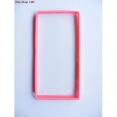 Husa Capac Silicon Huawei Ascend P6 Pink / Transparent (MD)