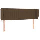 Cumpara ieftin Tablie de pat cu aripioare maro inchis 147x23x78/88 cm textil