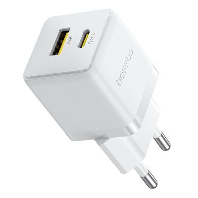 Incarcator Fast Charge Type-C, 30W Baseus, alb, P1011160A213-00 foto