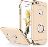 Husa iPhone 8 Plus 3in1 Ring Auriu, Protectie Completa, Anti-soc, Anti-zgarieturi, Carcasa PC, Design Slim