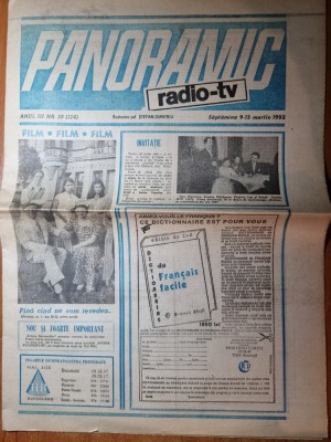 panoramic radio-tv 9 - 15 martie 1992 foto