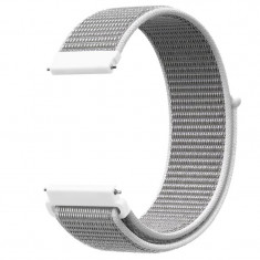 Curea material textil, compatibila cu Samsung Gear 2 Neo, Telescoape QR, 22mm, Light Gray