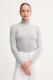 United Colors of Benetton pulover de l&acirc;nă culoarea gri, cu guler, 1002D2348