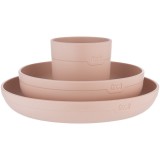 LOVI Tableware Set with Cup serviciu de masă pentru copii Nude 3 buc