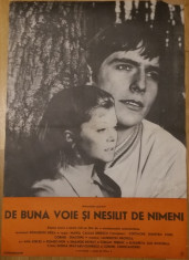 De buna voie si nesilit de nimeni afis / poster cinema vintage original foto