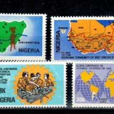 Nigeria 1978 - Colaborarea, harta pe timbru, serie neuzata