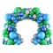 Set arcada baloane decorative din 122 piese, aranjament pentru petrecere potrivit tematica Avengers Marvel, calitate latex Extra, Albastru Verde