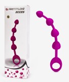 Bile Anale Pretty Love Violet Silicon, Dilatator Sfincter, 4 Bile Dimensiuni Diferite, Unisex
