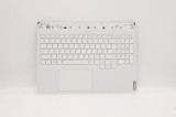 Carcasa superioara cu tastatura palmrest Laptop, Lenovo, Legion 5 Pro 16ITH6H Type 82JD, 5CB1D05424, AP1ZV000110, iluminata, alba, layout US