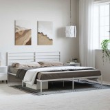 VidaXL Cadru de pat metalic cu tăblie, alb, 183x213 cm 352373
