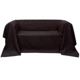Cumpara ieftin Husă din velur micro-fibră pentru canapea, 140 x 210 cm, maro, vidaXL