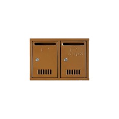 Modul de 2 cutii postale, maro, 380 x 260 x 75 mm