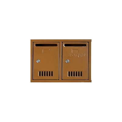 Modul de 2 cutii postale, maro, 380 x 260 x 75 mm foto