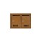 Modul de 2 cutii postale, maro, 380 x 260 x 75 mm