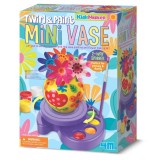 Kit creativ Kidzmaker, 4M, Roteste si picteaza o mini-vaza