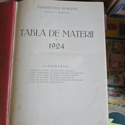 PANDECTELE ROMANE - 1924 - C. HAMANGIU foto