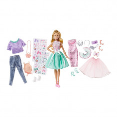 Set papusa si accesorii imbracaminte Barbie Mattel, 3 ani+ foto