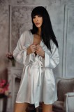 Q770-2 Halat de mirese cu print &quot;BRIDE&quot; din strasuri la spate